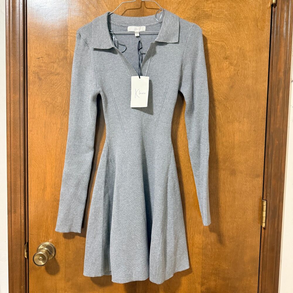 Jessie Collared Ribbed Knit Dress - Picture 3 of 7